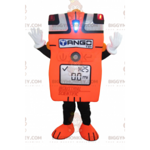 Orange och svart Giant Ammeter BIGGYMONKEY™ maskotdräkt - Maskot av objekt - BIGGYMONKEY_07998 - BiggyMonkey.com
