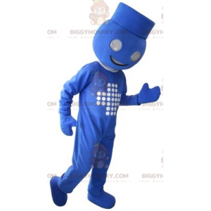 Butler Blue Man BIGGYMONKEY™ Mascot Costume - Biggymonkey.com