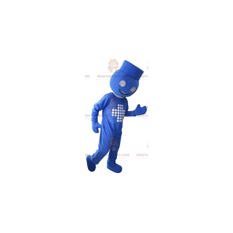 Butler Blue Man BIGGYMONKEY™ Mascot Costume - Biggymonkey.com