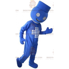 Butler Blue Man BIGGYMONKEY™ maskotkostume - Biggymonkey.com