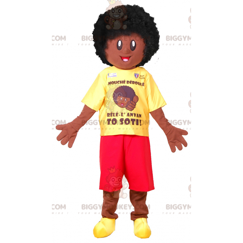 Disfraz de mascota Afro BIGGYMONKEY™. Tamaño L (175-180 CM)