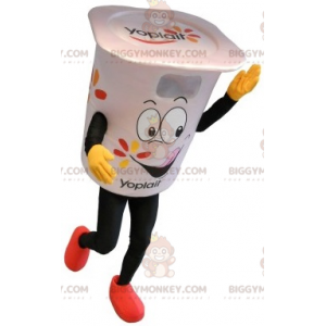Costume de mascotte BIGGYMONKEY™ de yaourt Yoplait. Costume de