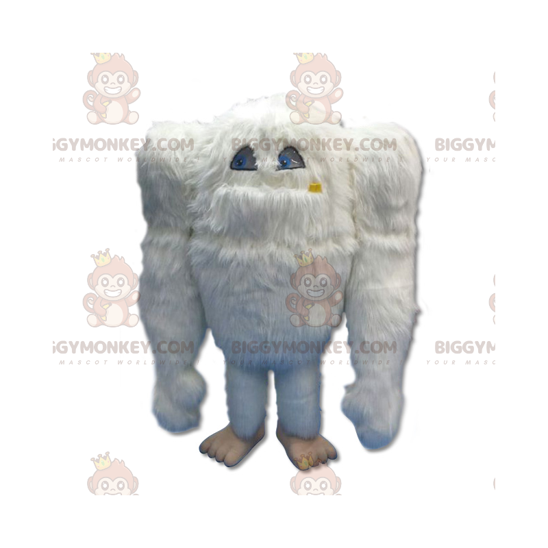 BIGGYMONKEY™ Big Furry Giant White Yeti Mascot Costume