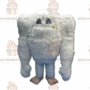 BIGGYMONKEY™ stor lodden hvit yeti maskotdrakt - Monster maskot - BIGGYMONKEY_08010 - BiggyMonkey.com
