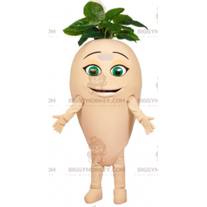 Costume de mascotte BIGGYMONKEY™ de navet de radis géant avec