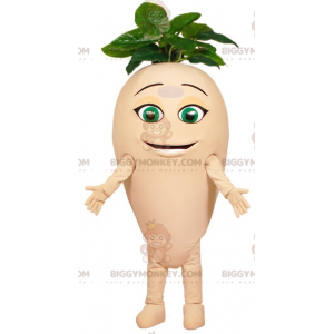Giant Radish Turnip with Leaves BIGGYMONKEY™ Mascot Costume -