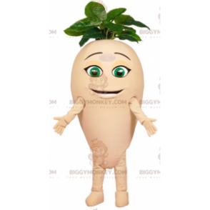 Giant Radish Turnip with Leaves BIGGYMONKEY™ Mascot Costume -
