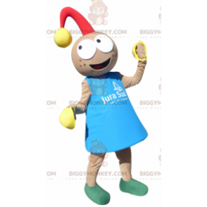 BIGGYMONKEY™ maskottiasu Leprechaun-nukke kellolla - Kadonneet eläinmaskotit - BIGGYMONKEY_08016 - BiggyMonkey.com