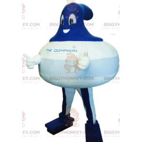 Blauw en wit curling BIGGYMONKEY™ mascottekostuum -