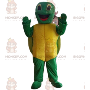 Very Smiling Turtle BIGGYMONKEY™ Mascot Costume. turtle costume