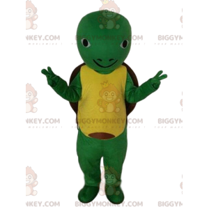 Turtle BIGGYMONKEY™ mascot costume, turtle fancy dress, turtle