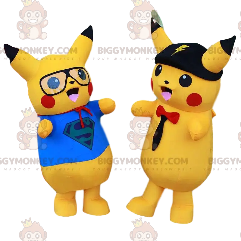 BIGGYMONKEY™s maskotsæt af Pikachu, den berømte gule Pokemon BIGGYMONKEY™s maskotsæt af Pikachu, den berømte gule Pokemon