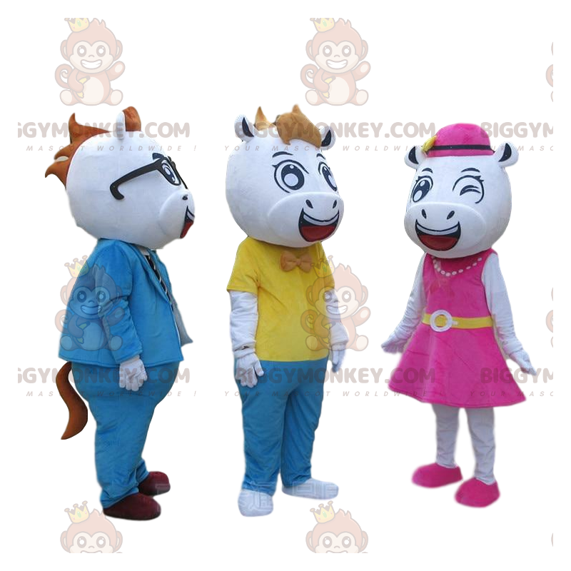 3 BIGGYMONKEY's mascotte koeien. Koe kostuums. Farm 3 BIGGYMONKEY's mascotte koeien. Koe kostuums. Farm