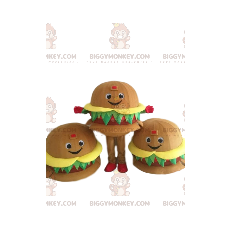 Disfraz de mascota BIGGYMONKEY™ de hamburguesa gigante
