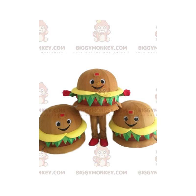 Giant, Smiling, Appetizing Burger BIGGYMONKEY™ Mascot Costume -