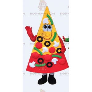 Costume de mascotte BIGGYMONKEY™ de pizza, de part de pizza.