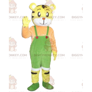 Traje da mascote do Tigre Amarelo BIGGYMONKEY™. Traje de tigre.