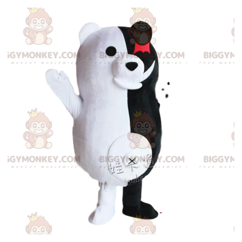 Kostium maskotki BIGGYMONKEY™ od Monokumy, słynnego złego Kostium maskotki BIGGYMONKEY™ od Monokumy, słynnego złego