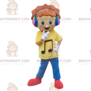 Στολή μασκότ για νεαρό αγόρι BIGGYMONKEY™ με ακουστικά. μουσική στολή - Μασκότ για αγόρια και κορίτσια - BiggyMonkey.com