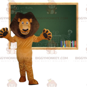 Costume de mascotte BIGGYMONKEY™ de lion marron. Costume lion