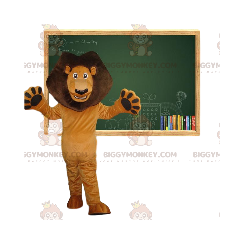 Brown Lion BIGGYMONKEY™ Mascot Costume. Leo costume Alex. Simba