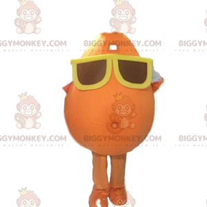 Στολή μασκότ Snowman BIGGYMONKEY™ με γυαλιά. Πορτοκαλί στολή