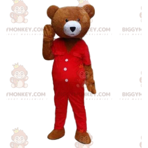 BIGGYMONKEY™ maskot kostume bamse kostume. Kostume brun bjørn i