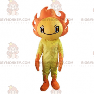 Στολή μασκότ BIGGYMONKEY™ κίτρινη και πορτοκαλί στολή ηλίου.