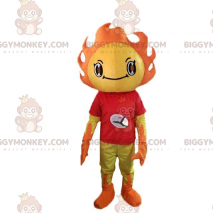 BIGGYMONKEY™ mascot costume yellow and orange sun costume.