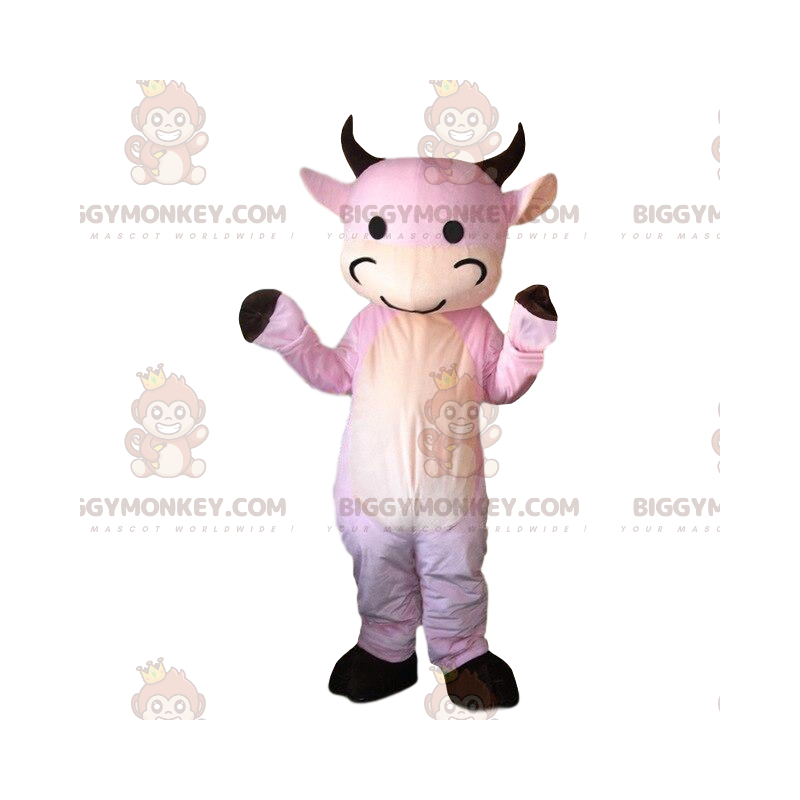BIGGYMONKEY™ maskotkostume pink ko-udklædning. ko fancy dress kostume - Ko-maskoter - BIGGYMONKEY_08075 - BiggyMonkey.com