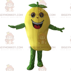 BIGGYMONKEY™ kæmpe mangokostume maskotkostume. Gul mango frugt