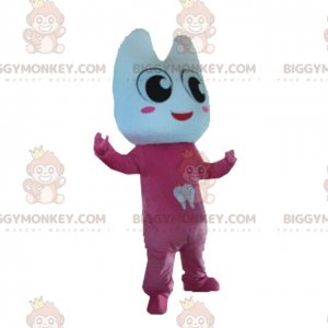 BIGGYMONKEY™ costume mascotte dente gigante vestito di rosa.