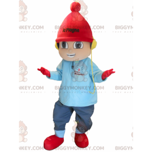 Little Boy Winter Vacation BIGGYMONKEY™ Maskottchenkostüm -