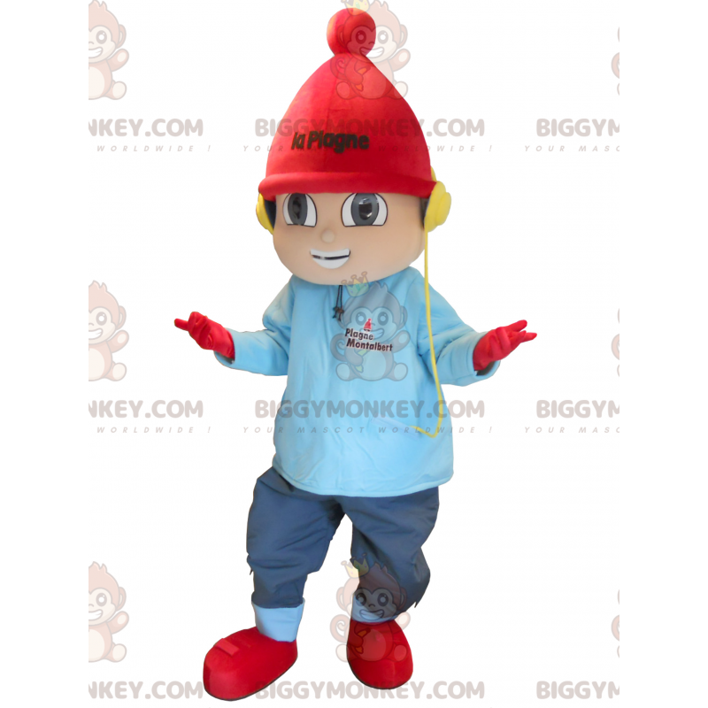 Lille dreng vinterferie BIGGYMONKEY™ maskotkostume -