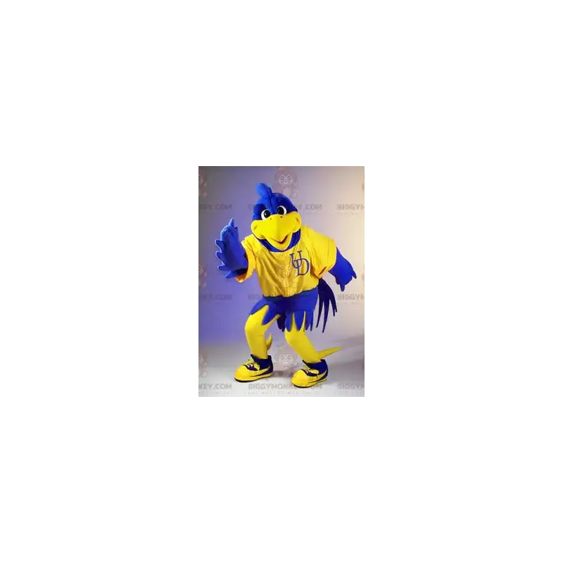 Yellow and Blue Bird BIGGYMONKEY™ Mascot Costume – Yellow and Blue Bird BIGGYMONKEY™ Mascot Costume –