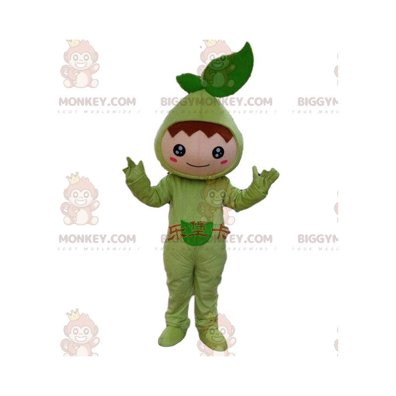 Disfraz de mascota BIGGYMONKEY™ Disfraz de hoja verde. disfraz Disfraz de mascota BIGGYMONKEY™ Disfraz de hoja verde. disfraz