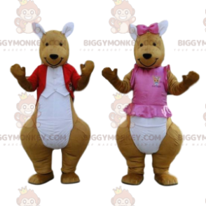 2 mascote canguru BIGGYMONKEY™s. Trajes de casal canguru.