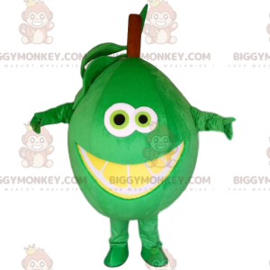 BIGGYMONKEY™ mascot costume giant lime disguise. Smiling lemon