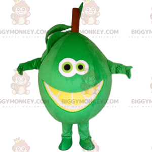 BIGGYMONKEY™ Maskottchen-Kostüm Riesen-Limonen-Verkleidung.