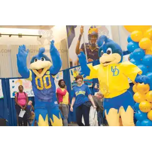 Yellow and Blue Bird BIGGYMONKEY™ Mascot Costume –