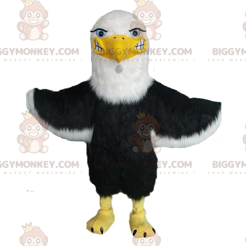 BIGGYMONKEY™ kungsörnmaskotdräkt, brun och vit. örn kostym - BIGGYMONKEY™ kungsörnmaskotdräkt, brun och vit. örn kostym -