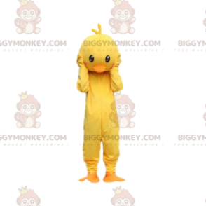 Yellow and orange chick costume. Canary BIGGYMONKEY™ Mascot