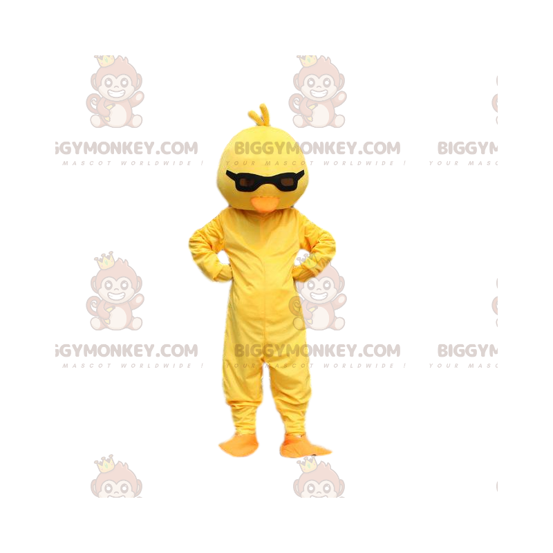 Kostium maskotki kanarek BIGGYMONKEY™ z ciemnymi okularami. Kostium maskotki kanarek BIGGYMONKEY™ z ciemnymi okularami.