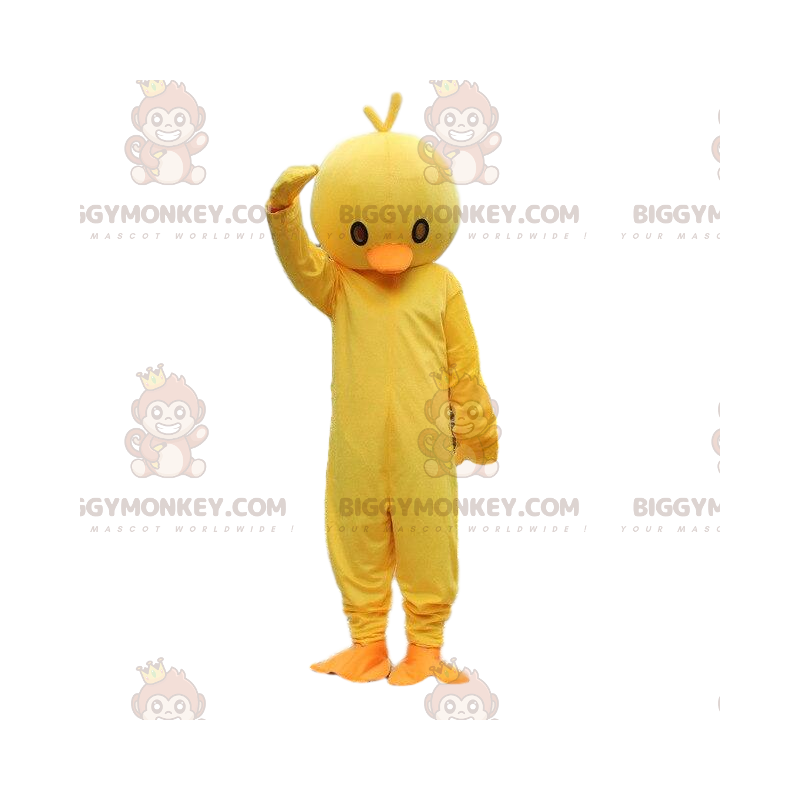 Geel en oranje BIGGYMONKEY™ mascottekostuum. kanarie kostuum - Geel en oranje BIGGYMONKEY™ mascottekostuum. kanarie kostuum -