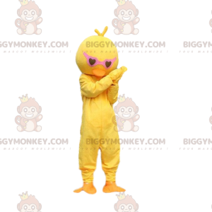 Kostým kanárského maskota BIGGYMONKEY™ s brýlemi. kostým