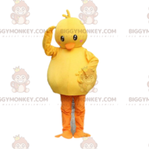 BIGGYMONKEY™ gul og oransje fyldig andemaskotkostyme. Plumpt kanarikostyme - Ender maskot - BIGGYMONKEY_08116 - BiggyMonkey.com