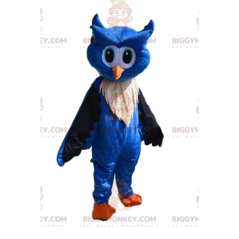 Kostium maskotki BIGGYMONKEY™ Niebiesko-biały kostium sowy. Kostium maskotki BIGGYMONKEY™ Niebiesko-biały kostium sowy.