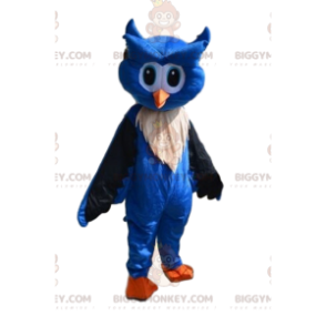 BIGGYMONKEY™ mascot costume blue and white owl costume. owl costume - Bird mascot - BIGGYMONKEY_08126 - BiggyMonkey.com