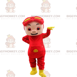 Costume de mascotte BIGGYMONKEY™ de bébé cochon. Costume de