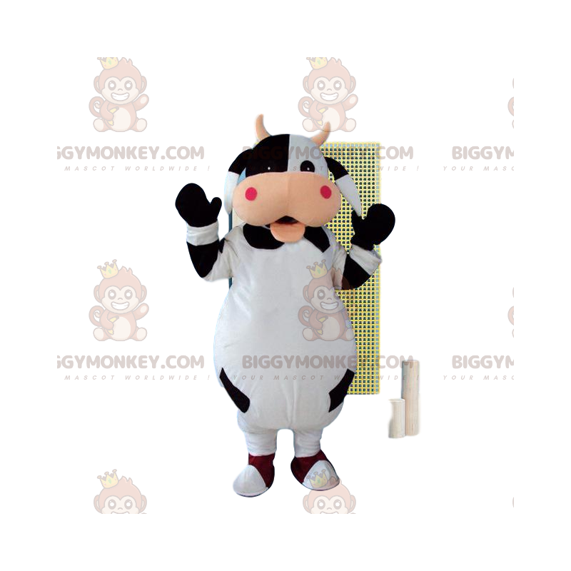 Costume de mascotte BIGGYMONKEY™ de vache, costume de la ferme Costume de mascotte BIGGYMONKEY™ de vache, costume de la ferme